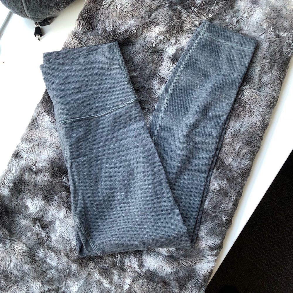 Lululemon Gray Wunder Under Textured Leggings